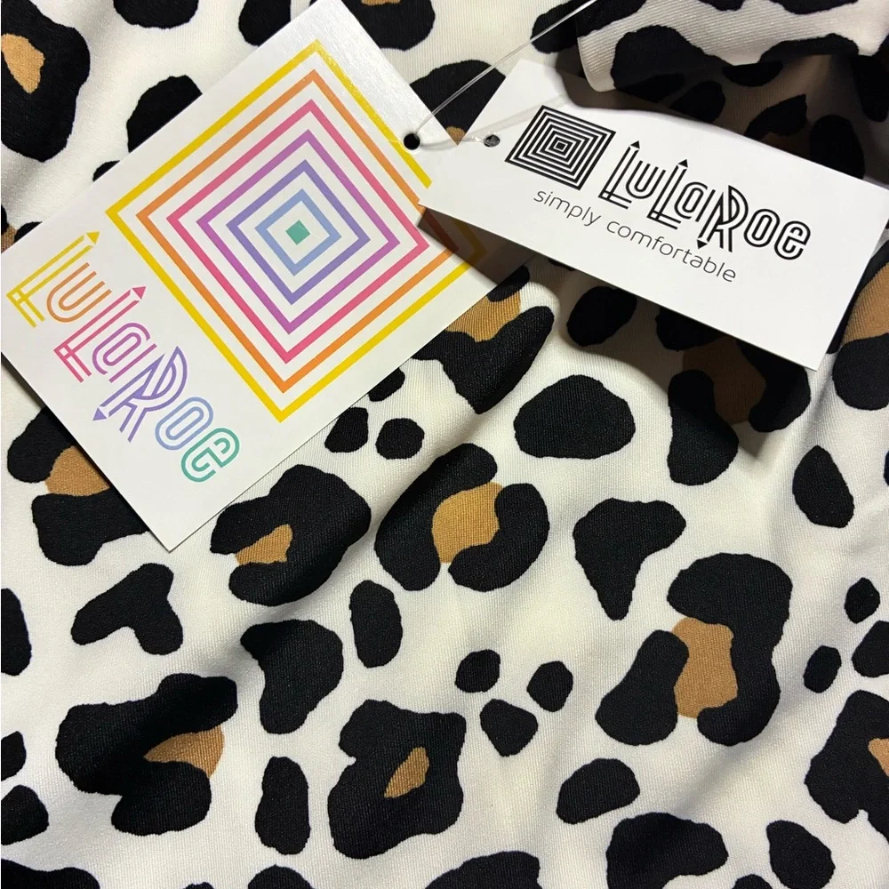 LuLaRoe Black and Brown Animal Print Top - Picture 4 of 4